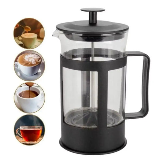 Cafeteira Prensa Francesa Cremeira em Vidro Café Espuma de Leite Chá 350ml