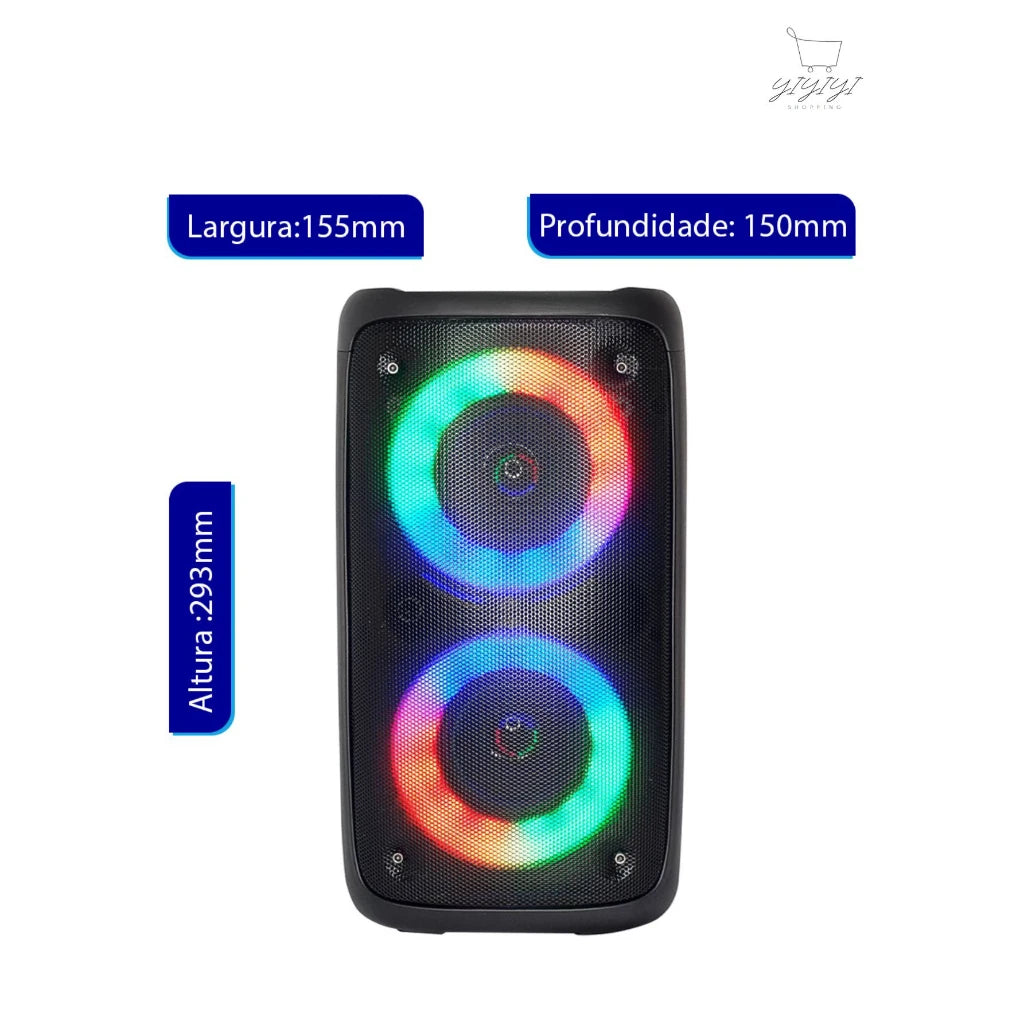 Caixa de Som Bluetooth Portátil XDG-96 RGB TWS Estéreo