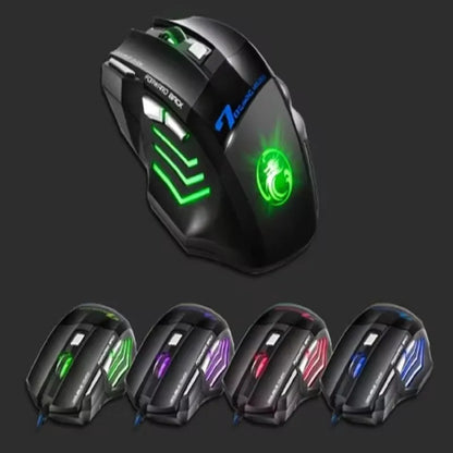 Mouse Gamer X7 5500 DPI com Botão Retroiluminado – Ergonômico e Ajustável